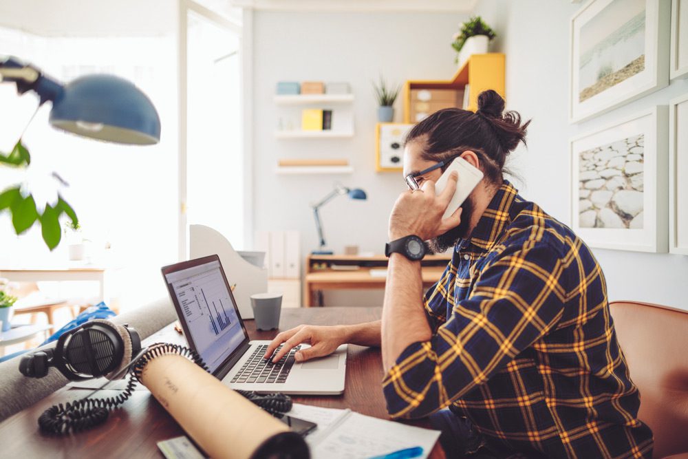 Person working from home